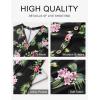 MEROKEETY Women’s 2026 Summer Cap Sleeve Jumpsuits Dressy Casual Deep V Neck Button Onesie Wide Leg Pants Rompers(Blackfloral)