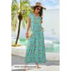 MEROKEETY Women’s 2026 Summer Cap Sleeve Jumpsuits Dressy Casual Deep V Neck Button Onesie Wide Leg Pants Rompers(Sagefloral)
