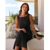 MEROKEETY Womens 2026 Summer Floral Maxi Dress Sleeveless Tie Waist Elegant Bodycon Wedding Guest Vacation Party Long Dresses(Black)