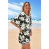 MEROKEETY Women’s 2026 Summer Lightweight Kimono Cardigan Short Sleeve Open Front Casual Loose Trendy Beach Cover Ups(Apricot)