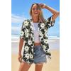 MEROKEETY Women’s 2026 Summer Lightweight Kimono Cardigan Short Sleeve Open Front Casual Loose Trendy Beach Cover Ups(Apricot)