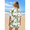 MEROKEETY Women’s 2026 Summer Lightweight Kimono Cardigan Short Sleeve Open Front Casual Loose Trendy Beach Cover Ups(Army Green)