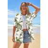 MEROKEETY Women’s 2026 Summer Lightweight Kimono Cardigan Short Sleeve Open Front Casual Loose Trendy Beach Cover Ups(Army Green)