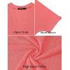 MEROKEETY Women’s 2026 Summer Lightweight Kimono Cardigan Short Sleeve Open Front Casual Loose Trendy Beach Cover Ups(Coral)