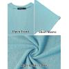 MEROKEETY Women’s 2026 Summer Lightweight Kimono Cardigan Short Sleeve Open Front Casual Loose Trendy Beach Cover Ups(Lake Blue)