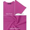 MEROKEETY Women’s 2026 Summer Lightweight Kimono Cardigan Short Sleeve Open Front Casual Loose Trendy Beach Cover Ups(Magenta)