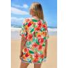 MEROKEETY Women’s 2026 Summer Lightweight Kimono Cardigan Short Sleeve Open Front Casual Loose Trendy Beach Cover Ups(Orange)