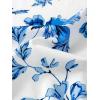 MEROKEETY Women’s 2026 Summer Lightweight Kimono Cardigan Short Sleeve Open Front Casual Loose Trendy Beach Cover Ups(White Blue)