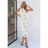 MEROKEETY Women’s 2026 Summer Sleeveless Dress Bodycon Mesh Wedding Guest Formal Cocktail Party Maxi Dresses(Apricot)