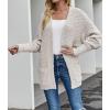 MEROKEETY Women’s 2026 Winter Fuzzy Popcorn Batwing Sleeve Cardigan Knit Oversized Sherpa Sweater Coat(Off-white)