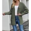 MEROKEETY Women’s 2026 Winter Fuzzy Popcorn Batwing Sleeve Cardigan Knit Oversized Sherpa Sweater Coat(Olive)