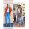MEROKEETY Women’s 2026 Winter Fuzzy Popcorn Batwing Sleeve Cardigan Knit Oversized Sherpa Sweater Coat(Orange)