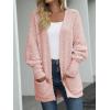 MEROKEETY Women’s 2026 Winter Fuzzy Popcorn Batwing Sleeve Cardigan Knit Oversized Sherpa Sweater Coat(Pink)