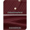MEROKEETY Women’s Bodycon Sweater Dress 2025 Fall Winter Long Sleeve Button Crew Neck Ribbed Knit Midi Work Dresses(Winered)