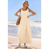 MEROKEETY Women’s Boho Maxi Sundress 2026 Summer Beach Dress Scoop Neck Sleeveless Loose Tank Dress(Apricot)