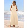 MEROKEETY Women’s Boho Maxi Sundress 2026 Summer Beach Dress Scoop Neck Sleeveless Loose Tank Dress(Apricot)