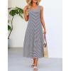 MEROKEETY Women’s Boho Maxi Sundress 2026 Summer Beach Dress Scoop Neck Sleeveless Loose Tank Dress(Bluestripe)