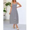 MEROKEETY Women’s Boho Maxi Sundress 2026 Summer Beach Dress Scoop Neck Sleeveless Loose Tank Dress(Bluestripe)