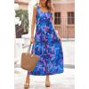 MEROKEETY Women’s Boho Maxi Sundress 2026 Summer Beach Dress Scoop Neck Sleeveless Loose Tank Dress(Floralblue)