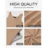 MEROKEETY Women’s Boho Maxi Sundress 2026 Summer Beach Dress Scoop Neck Sleeveless Loose Tank Dress(Khaki)