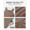 MEROKEETY Women’s Boho Maxi Sundress 2026 Summer Beach Dress Scoop Neck Sleeveless Loose Tank Dress(Mocha)
