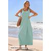 MEROKEETY Women’s Boho Maxi Sundress 2026 Summer Beach Dress Scoop Neck Sleeveless Loose Tank Dress(Sage)