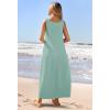 MEROKEETY Women’s Boho Maxi Sundress 2026 Summer Beach Dress Scoop Neck Sleeveless Loose Tank Dress(Sage)