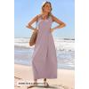 MEROKEETY Women’s Boho Maxi Sundress 2026 Summer Beach Dress Scoop Neck Sleeveless Loose Tank Dress(Taro)