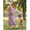 MEROKEETY Women’s Boho Maxi Sundress 2026 Summer Beach Dress Scoop Neck Sleeveless Loose Tank Dress(Taro)