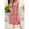 MEROKEETY Women’s Boho Maxi Sundress 2026 Summer Beach Dress Scoop Neck Sleeveless Loose Tank Dress(Vintagepink)