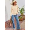 MEROKEETY Women’s Cable Knit Open Front Cardigan Sweaters Fall Long Sleeve Button Down Soft Outwear(Apricot)