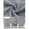MEROKEETY Women’s Casual Long Sleeve Open Front Cable Knit Cardigans Lightweight Solid Color with Pockets(Grey)