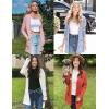 MEROKEETY Women’s Casual Long Sleeve Open Front Cable Knit Cardigans Lightweight Solid Color with Pockets(Khaki)