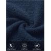 MEROKEETY Women’s Fall Pajama Set Fuzzy Fleece 2 Piece Loungewear Off Shoulder Sweater Tops Wide Leg Pants Matching Outfits(Navy)