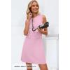 MEROKEETY Women’s Formal Work Mini Dress Casual Summer Sleeveless Elegant Button Bussiness Office Outfits(Lightpink)