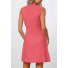 MEROKEETY Women’s Formal Work Mini Dress Casual Summer Sleeveless Elegant Button Bussiness Office Outfits(Watermelon)