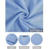 MEROKEETY Women’s Lightweight Cardigan Summer Long Open Front Button Down Trendy Loose Outwear with Pockets(Blue)