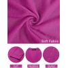 MEROKEETY Women’s Lightweight Cardigan Summer Long Open Front Button Down Trendy Loose Outwear with Pockets(Magenta)