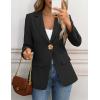 MEROKEETY Women’s Long Sleeve Blazer 2026 Fall Open Front Work Office Suit Jacket Business Casual Outfits(Black)