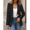 MEROKEETY Women’s Long Sleeve Blazer 2026 Fall Open Front Work Office Suit Jacket Business Casual Outfits(Black)