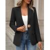 MEROKEETY Women’s Long Sleeve Blazer 2026 Fall Open Front Work Office Suit Jacket Business Casual Outfits(Black)