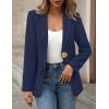MEROKEETY Women’s Long Sleeve Blazer 2026 Fall Open Front Work Office Suit Jacket Business Casual Outfits(Navy)