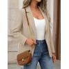 MEROKEETY Women’s Long Sleeve Blazer 2026 Fall Open Front Work Office Suit Jacket Business Casual Outfits(Sand)