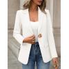 MEROKEETY Women’s Long Sleeve Blazer 2026 Fall Open Front Work Office Suit Jacket Business Casual Outfits(White)