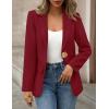 MEROKEETY Women’s Long Sleeve Blazer 2026 Fall Open Front Work Office Suit Jacket Business Casual Outfits(Winered)