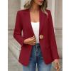 MEROKEETY Women’s Long Sleeve Blazer 2026 Fall Open Front Work Office Suit Jacket Business Casual Outfits(Winered)