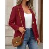 MEROKEETY Women’s Long Sleeve Blazer 2026 Fall Open Front Work Office Suit Jacket Business Casual Outfits(Winered)