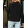 MEROKEETY Women’s Long Sleeve Knit Cardigan Sweaters 2025 Fall Crewneck Button Open Front Jackets with Pockets(Black)
