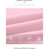 MEROKEETY Women’s Long Sleeve Open Front Cable Knit Crop Cardigans V Neck Button Sweaters with Pockets(Pink)