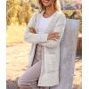 MEROKEETY Women’s Long Sleeve Soft Chunky Knit Sweater Open Front Cardigans Outwear Coat(Bat Off White)